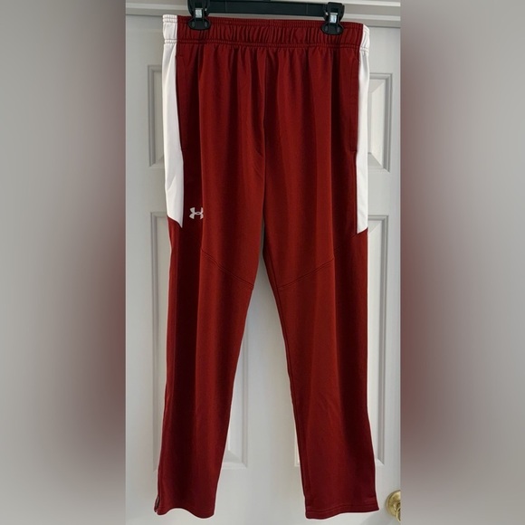 Under Armour Other - Under Armour Mens Rival Knit Pants Burgundy Red White Size XL